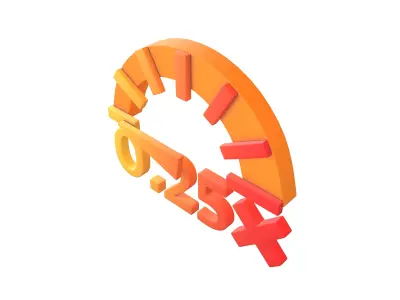 Speed 0 point 25 Symbol v1 003 Low-poly 3D model