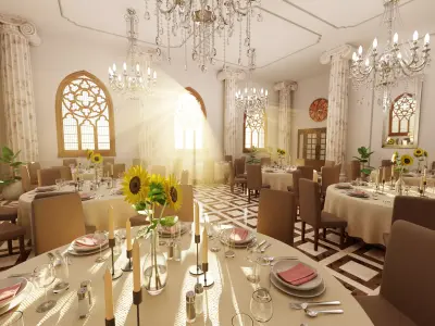-Restaurant Luxury- 3D model