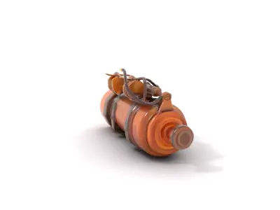 Steampunk Copper Gadget model pack Low-poly 3D model