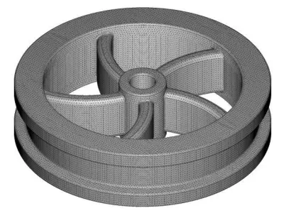Kids Engineering Flywheel 3D print model