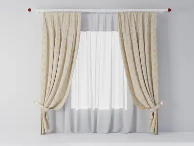 Curtains 01 collection 4 3D model