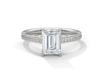 solitaire ring with detail images and 360 render videos 12 3D print model