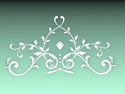 Ornamental Linear Pattern Col 1 3D model