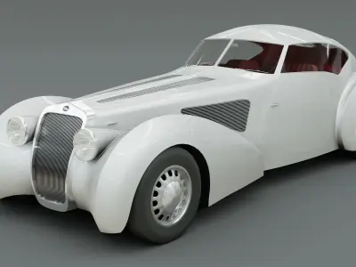 Luxury Classic Delage D8 3D model