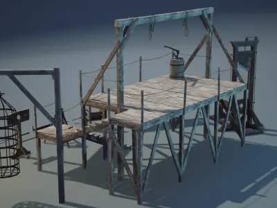 Medieval Torture Pack Low-poly 3D model