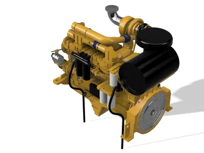 SAA6D170E-3 KOMATSU DIESEL ENGINE 3D print model