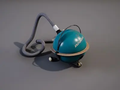 Old Vacuum cleaner Low-poly 3D model