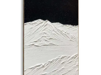 Plaster Two Photo Frame 498 Low-poly 3D model