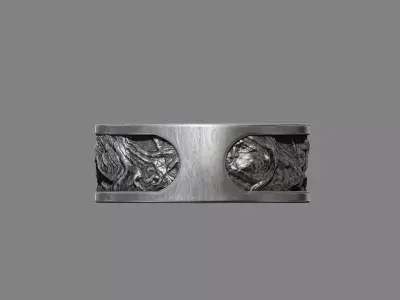 Volcanic Molten lava textured wedding band ring 3D print model