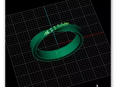 twisted luxury jewelry ring 3D print model