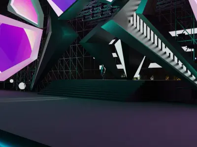 Concert stage 3D model 3D model