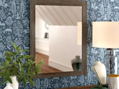 Coro Eveny Wood Rectangle Wall Mirror Free 3D model
