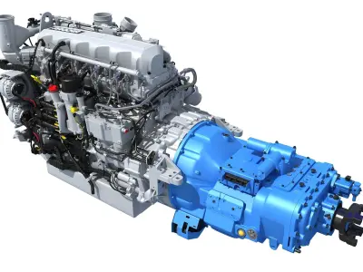 Powertrain Diesel Engine  3D model