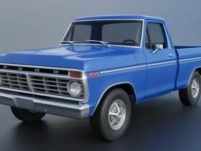 F-100 1973 3D print model