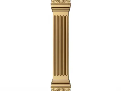 Column Capital 1304 Low-poly 3D model