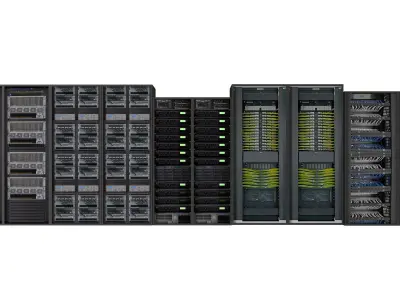 Server Room Low-poly 3D model