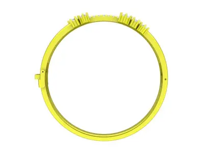 A7552 Luxury Korean Style Diamond Bangle Bracelets 3D print model