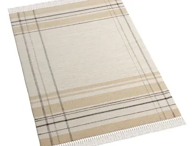 Wool Rug Bahati Beige By Benuta 3D model