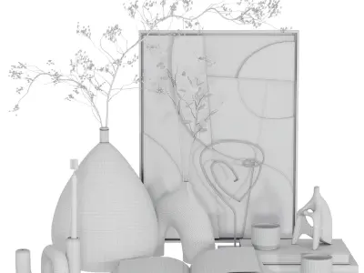 Decorative set 01 3D model