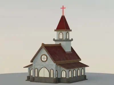 Church Lowpoly Low-poly 3D model