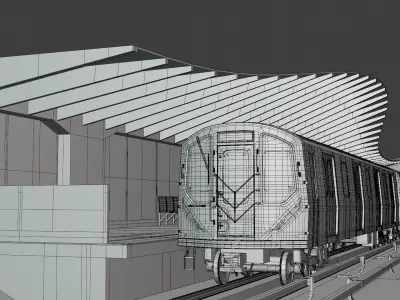NYC subway station 3D model