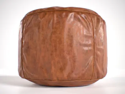Moroccan Pouf leather Low-poly 3D model