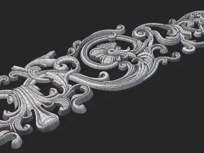 Carved Ornament Decor Low-poly 3D model