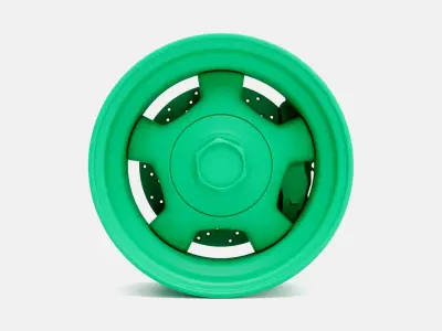 15x8 American Racing Hammer Wheel and Brake 3D print model