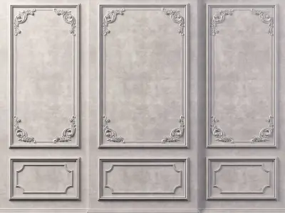 Wall Molding  Low-poly 3D model