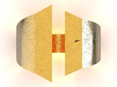 Textured Cutout Band STL 3DM 3D Ring model gr0170 3D print model