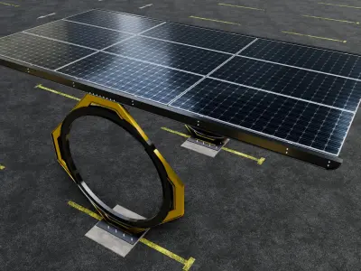 Modern Solar Carport-TEZCAN-Type-1 3D model