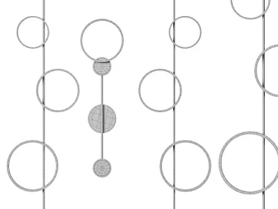 Molecular Circle wall lamp 3D model