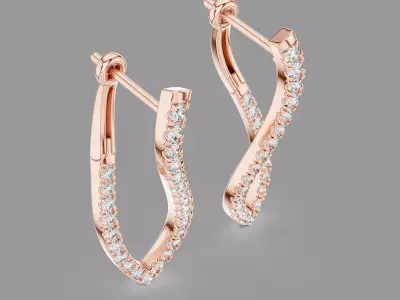  Diamond Hoops 3D print model