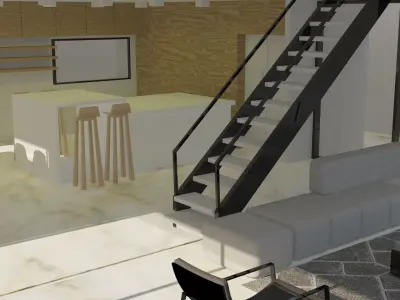 Interior of modern apartment 3D model