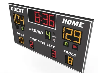 Scoreboard basketball 3D model
