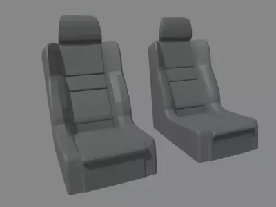 Car Seat 09 Low-poly 3D model