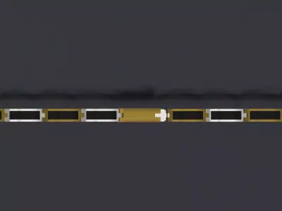 Wide Link Bracelet STL 3D 3DM model bg0064 3D print model