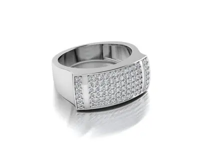 Men Diamond Jewelry Ring 3D print model