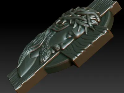 Jesus on cross 3D print model