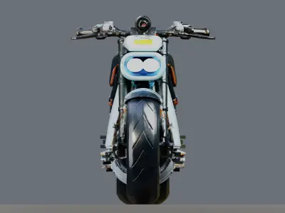 Starflare SciFi Motorcycle Game Ready 3D Model with PBR Textures 3D model