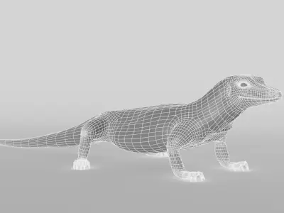 Realistic 3D Lizard Low-poly 3D model