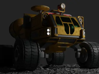 Sci-Fi Truck - FK rigged 3D model
