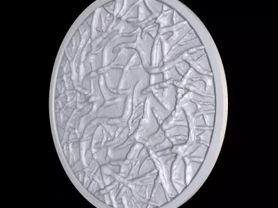 Tree Root Relief Wall Sculpture  3D print model
