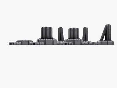 Sci-Fi Factory Low-poly 3D model