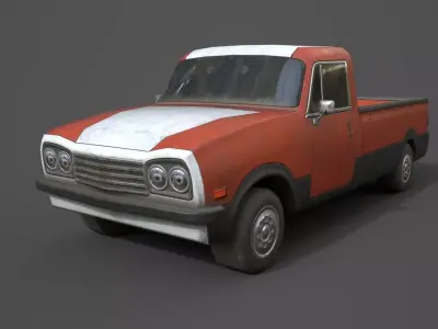 Generic PickUp Orange Low-poly 3D model