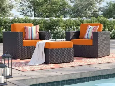 Person Seating Group with Sunbrella Cushions 3D model