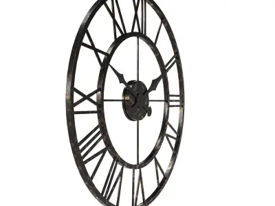 Distressed Indoor Outdoor Clock - Large 3D model