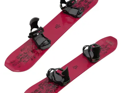 Snowboards 2 3D model