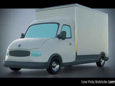 Low Poly Vehicle - Lorry Low-poly 3D model