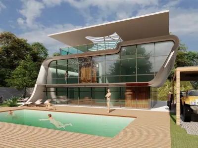 MODERN VILLA 3D model order